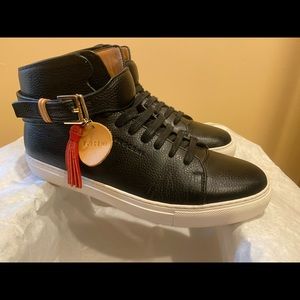 Buscemi Black and Tan High-Top Sneakers
